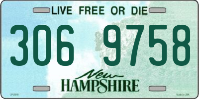 NH license plate 3069758