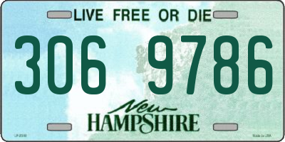 NH license plate 3069786