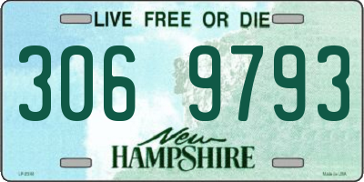 NH license plate 3069793