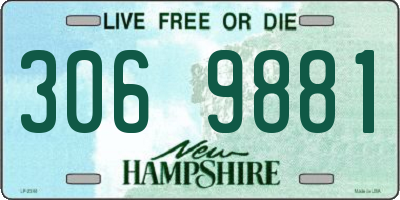 NH license plate 3069881