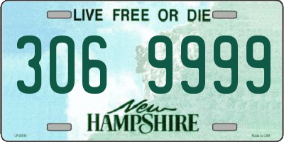 NH license plate 3069999