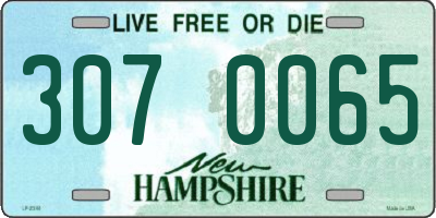 NH license plate 3070065