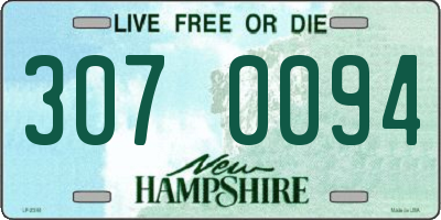 NH license plate 3070094