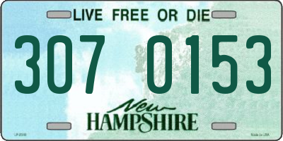 NH license plate 3070153
