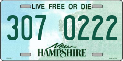 NH license plate 3070222