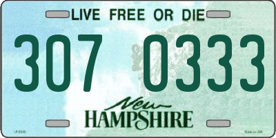 NH license plate 3070333