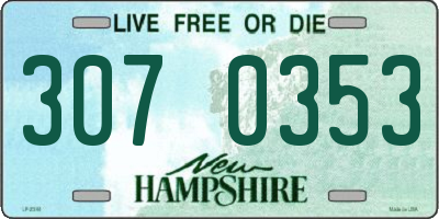 NH license plate 3070353