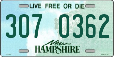 NH license plate 3070362