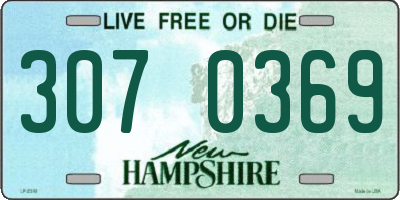 NH license plate 3070369