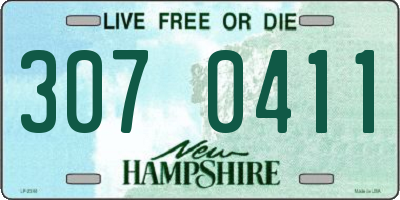 NH license plate 3070411
