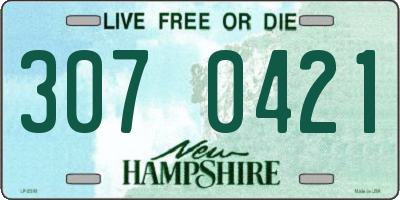 NH license plate 3070421
