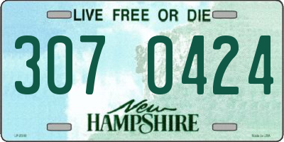 NH license plate 3070424