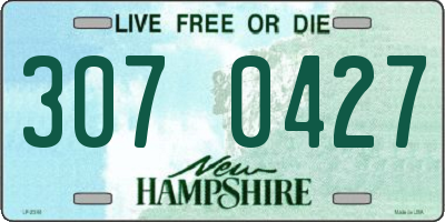 NH license plate 3070427