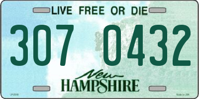 NH license plate 3070432