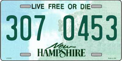 NH license plate 3070453