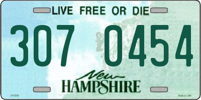 NH license plate 3070454