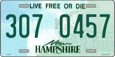 NH license plate 3070457