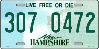 NH license plate 3070472