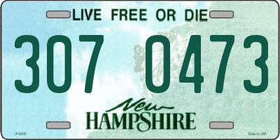 NH license plate 3070473