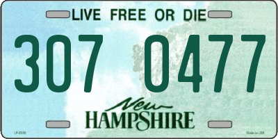 NH license plate 3070477