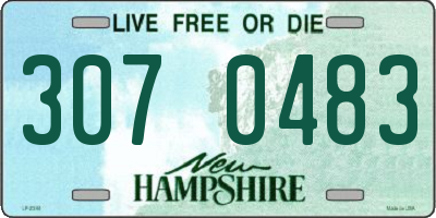 NH license plate 3070483