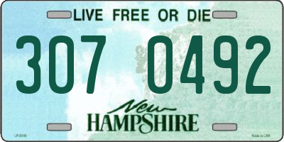 NH license plate 3070492