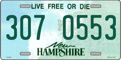 NH license plate 3070553