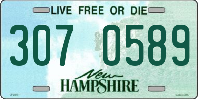 NH license plate 3070589
