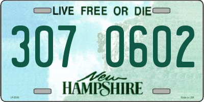 NH license plate 3070602