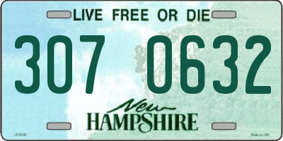 NH license plate 3070632
