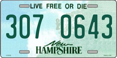NH license plate 3070643