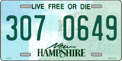 NH license plate 3070649