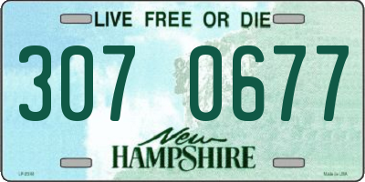 NH license plate 3070677