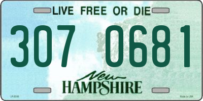 NH license plate 3070681