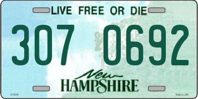 NH license plate 3070692