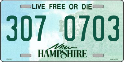 NH license plate 3070703