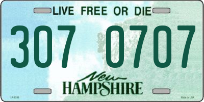 NH license plate 3070707