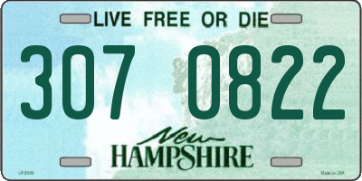 NH license plate 3070822