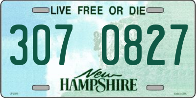 NH license plate 3070827