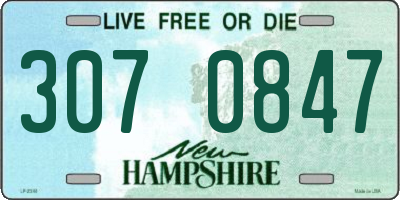 NH license plate 3070847