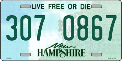 NH license plate 3070867