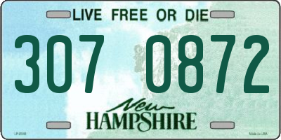 NH license plate 3070872