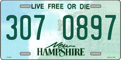 NH license plate 3070897
