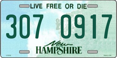 NH license plate 3070917