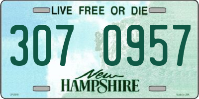 NH license plate 3070957