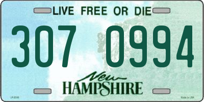 NH license plate 3070994