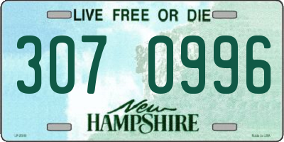 NH license plate 3070996