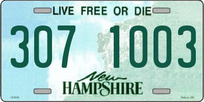 NH license plate 3071003