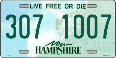NH license plate 3071007