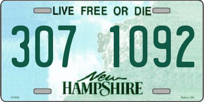 NH license plate 3071092